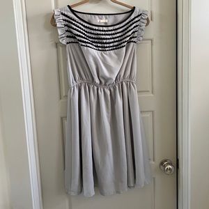 Black and gray Tulle brand dress